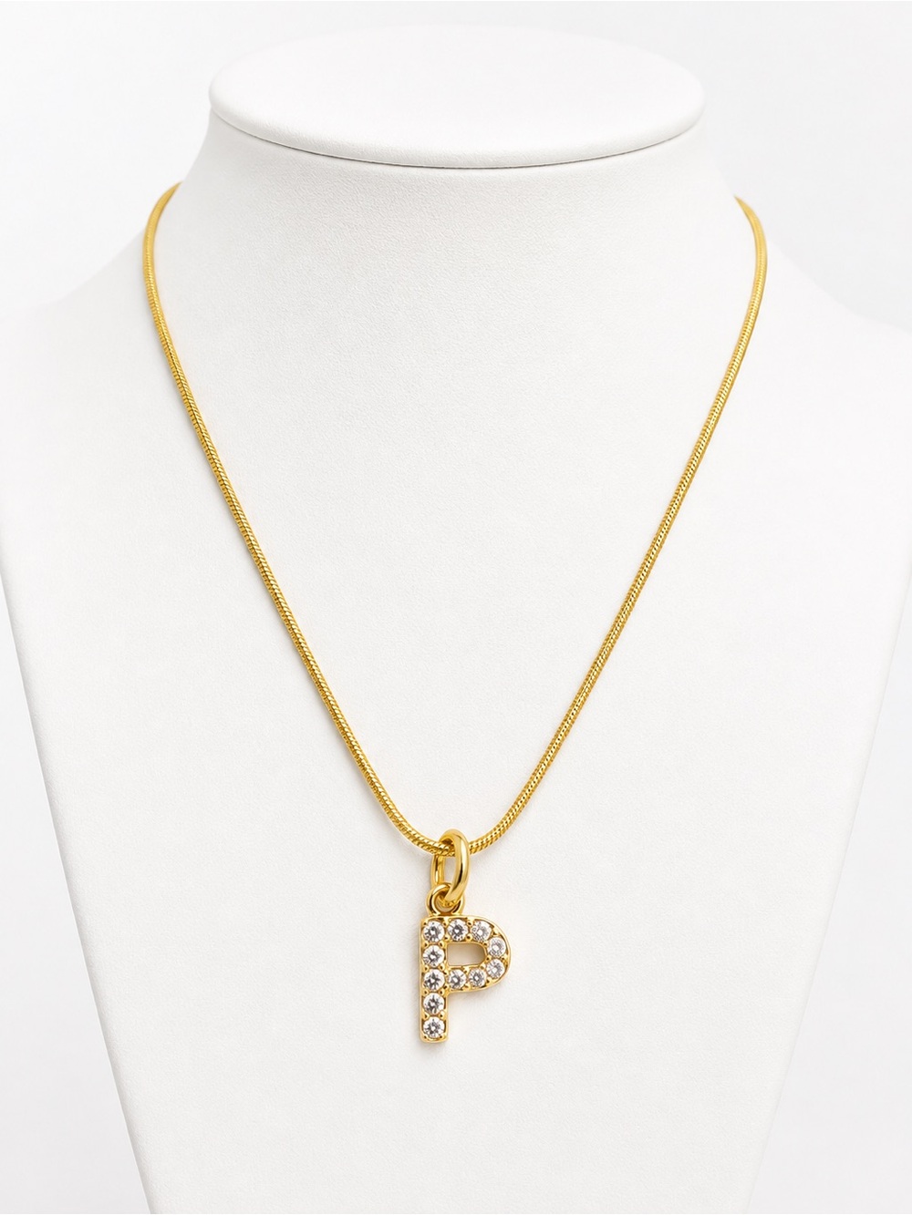 Premier Designs "P" Gold-Tone Initial Charm Necklace, 18" chain